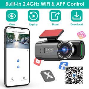 4K WiFi Mini Dash Cam