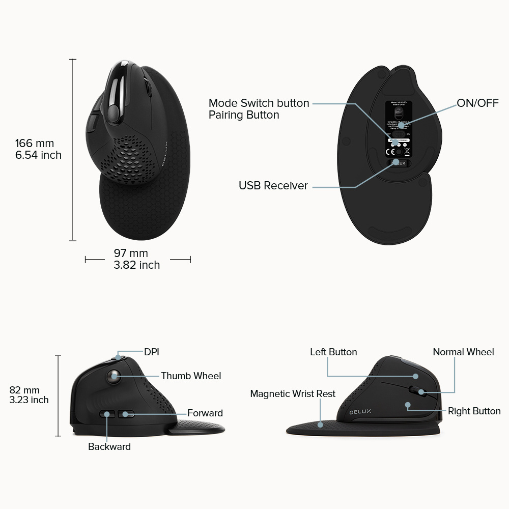 Three-mode Bluetooth Rechargeable Mouse - Image 6