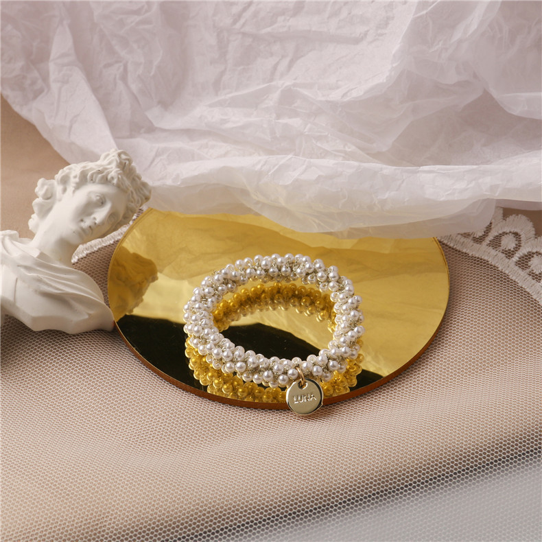 Elegant Headband Pearl Crystal Hair Tie Women - Image 4
