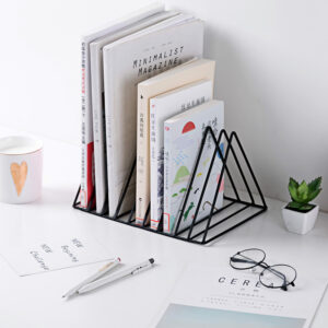 Desktop Wrought Iron Triangle Book Stand