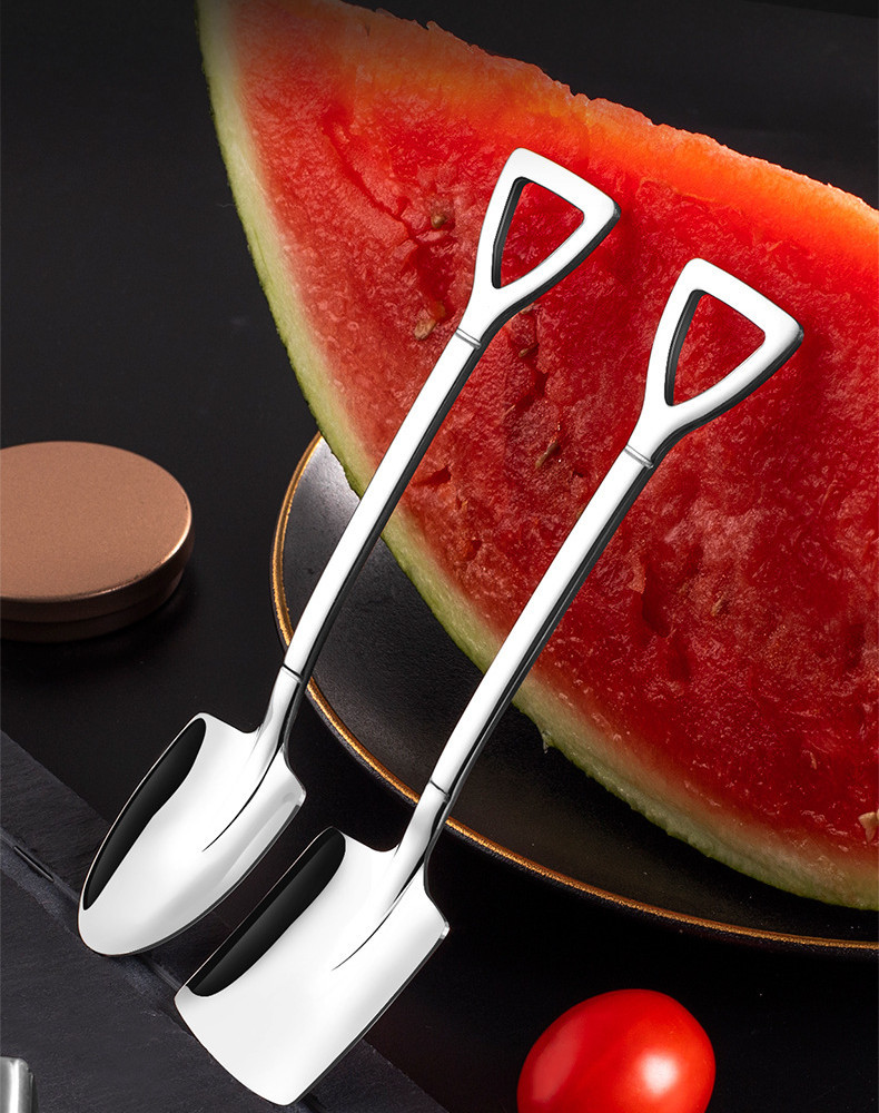 Stainless Steel Spade Creative Dessert Spoon - Image 9