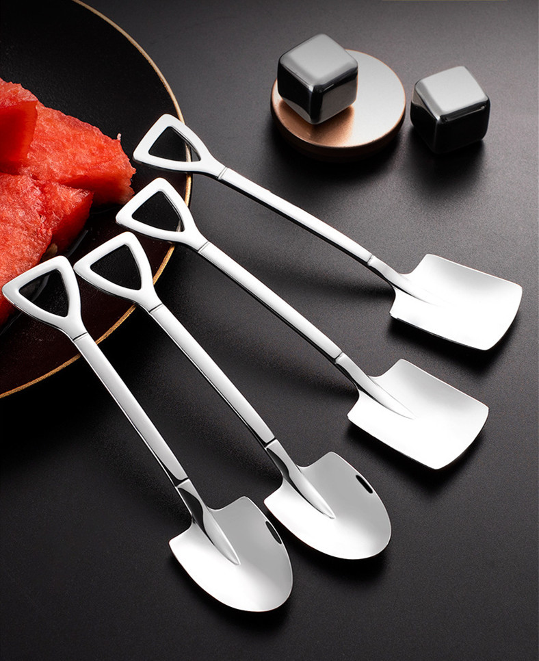 Stainless Steel Spade Creative Dessert Spoon - Image 10
