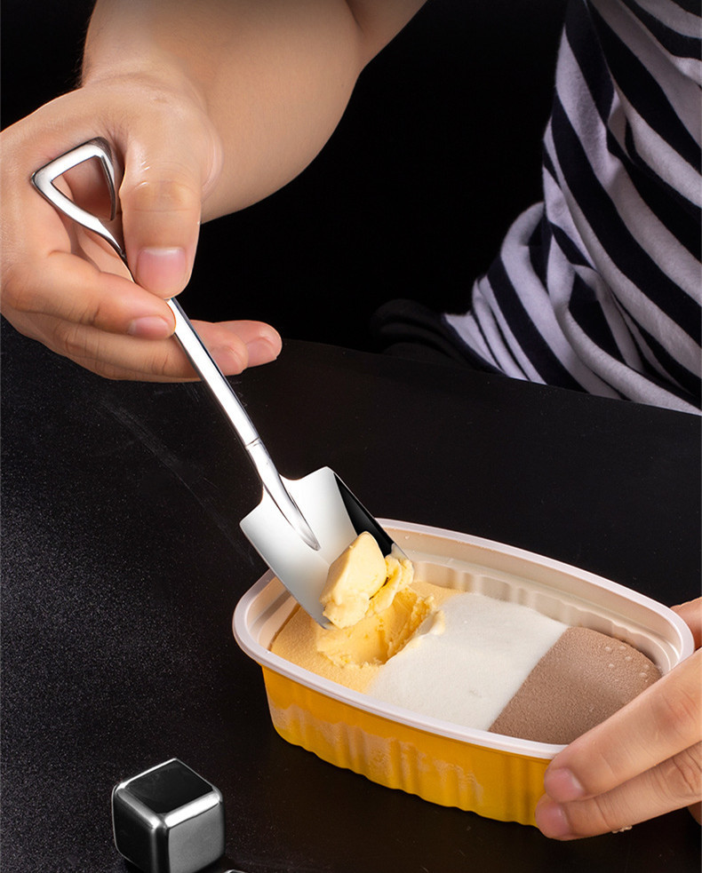 Stainless Steel Spade Creative Dessert Spoon - Image 6