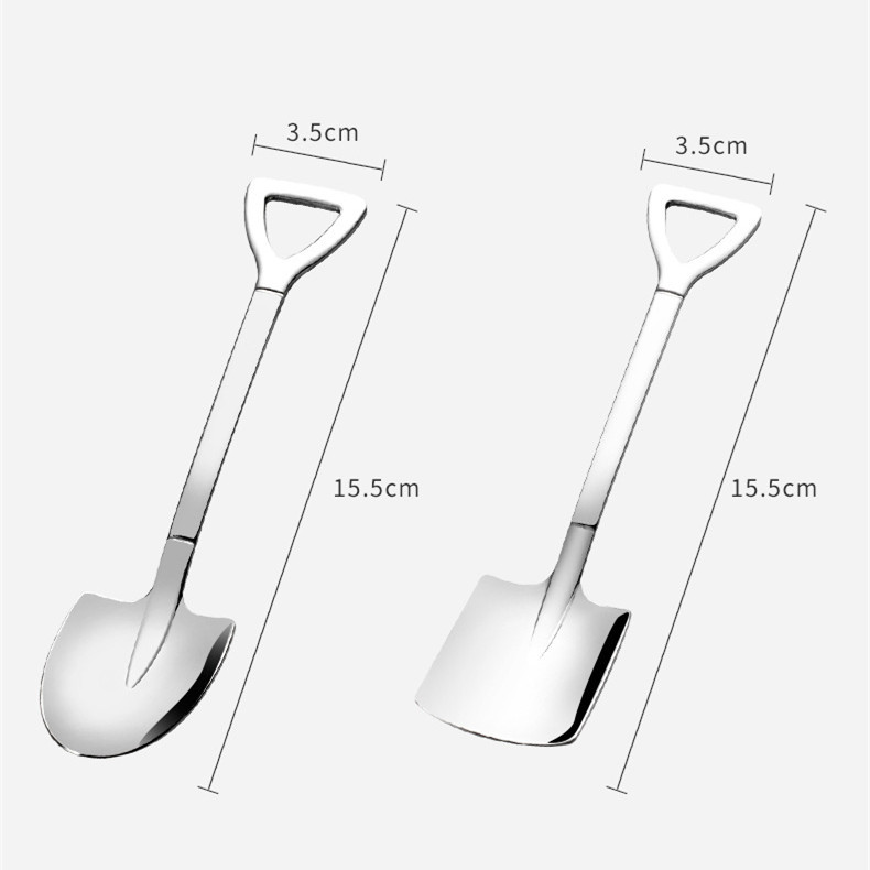 Stainless Steel Spade Creative Dessert Spoon - Image 7