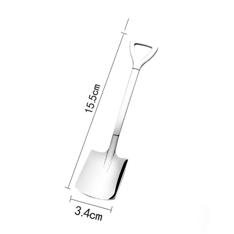 Stainless Steel Spade Creative Dessert Spoon - Image 8