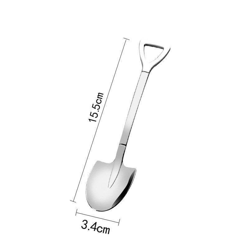 Stainless Steel Spade Creative Dessert Spoon - Image 2