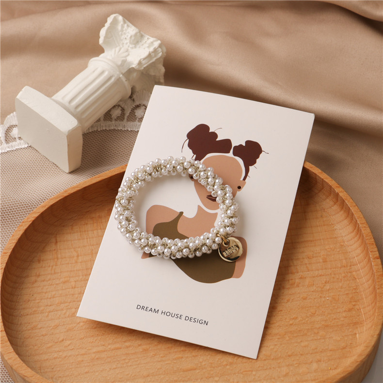 Elegant Headband Pearl Crystal Hair Tie Women - Image 5