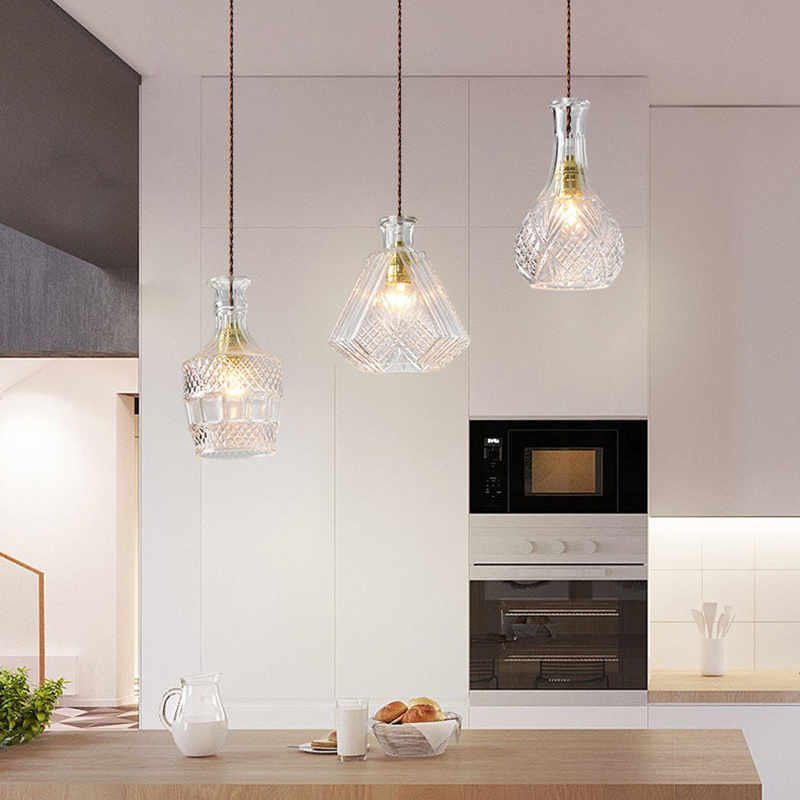 Glass bottle chandelier - Image 4