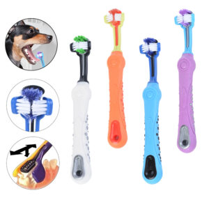 Three Sided Pet Toothbrush For Teeth Care