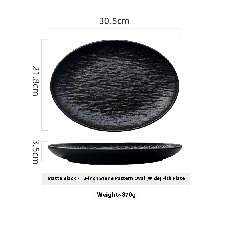 Creative Ceramic Oval Fish Dish Household - Image 6