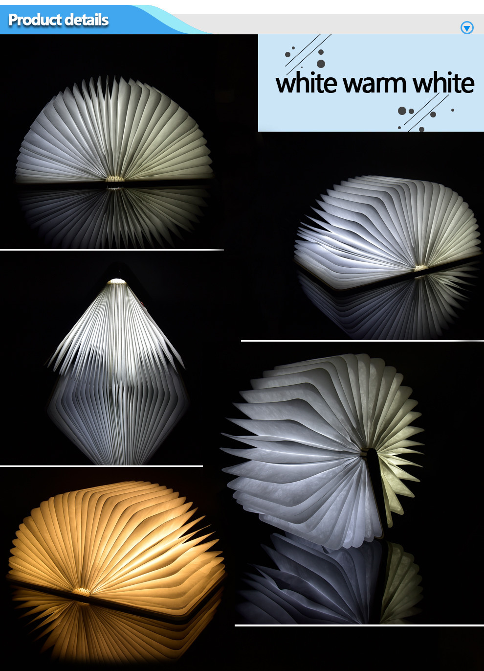 LED Night Light Folding Book Light - Image 2