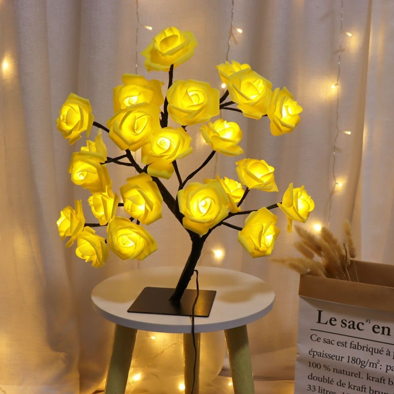 Bedroom Room Rose Tree Lamp Decoration - Image 6
