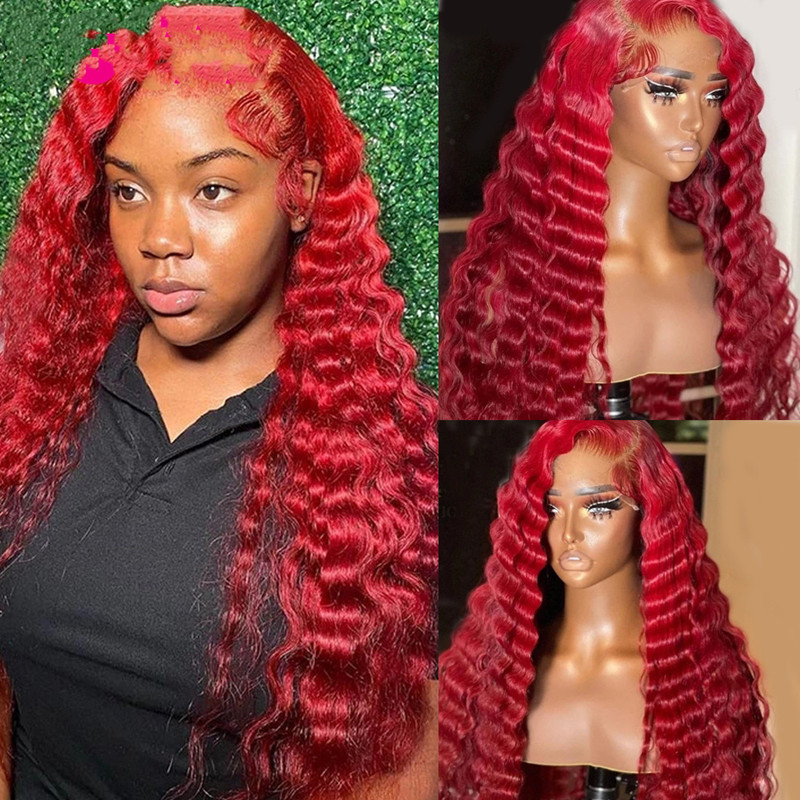 Red Deep Wave Human Hair