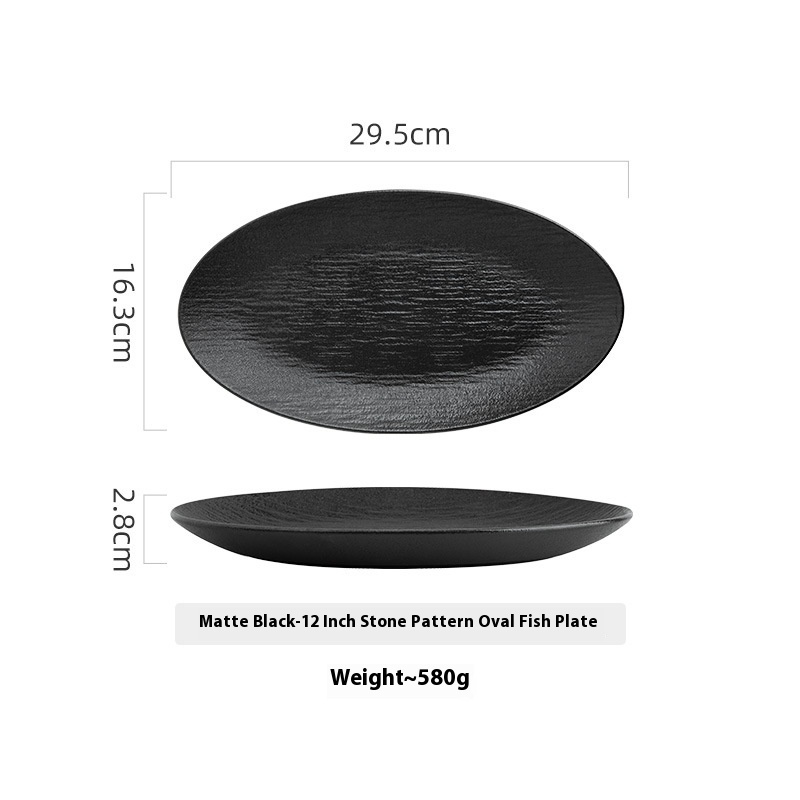 Creative Ceramic Oval Fish Dish Household - Image 8