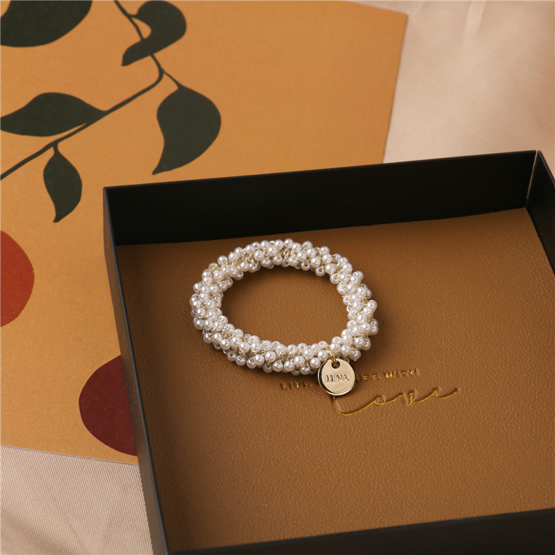 Elegant Headband Pearl Crystal Hair Tie Women - Image 9