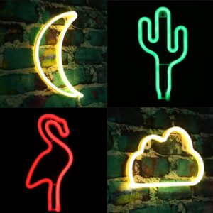 LED Neon Light Party Supplies Table