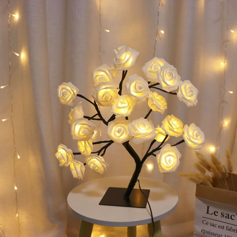Bedroom Room Rose Tree Lamp Decoration - Image 2