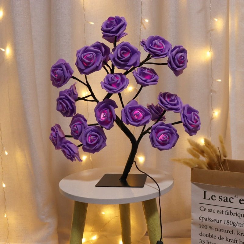 Bedroom Room Rose Tree Lamp Decoration - Image 3
