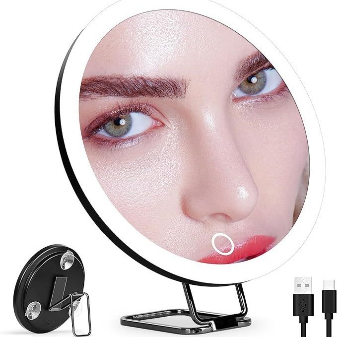 Charging Led Fill Light With Light Bracket Rotating Makeup Mirror - Image 3