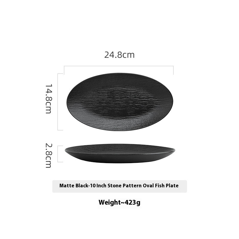 Creative Ceramic Oval Fish Dish Household - Image 3