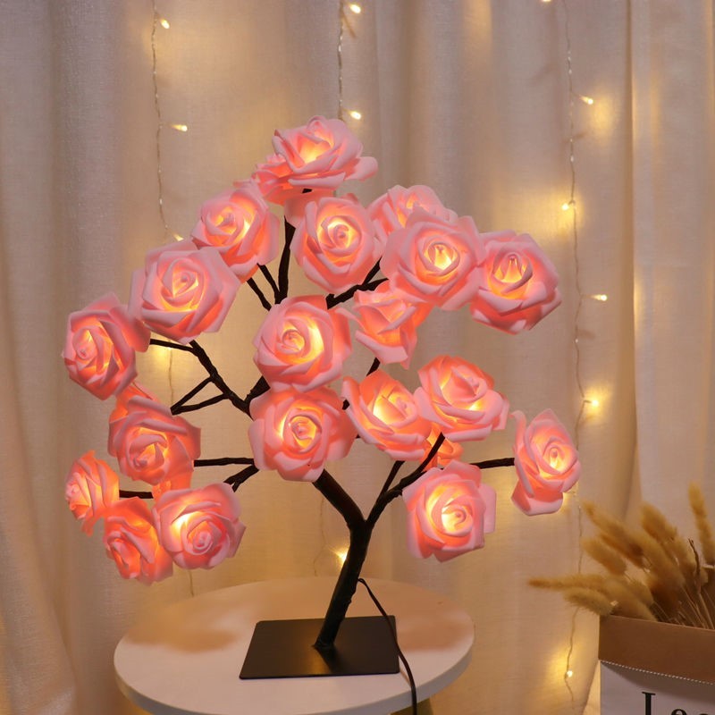 Bedroom Room Rose Tree Lamp Decoration - Image 5