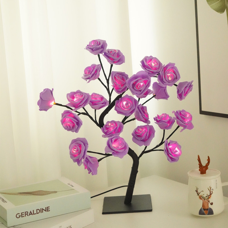 Bedroom Room Rose Tree Lamp Decoration - Image 7